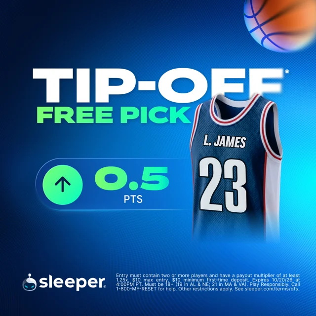 Sleeper Tip-Off Free Pick: LeBron James over 0.5 points