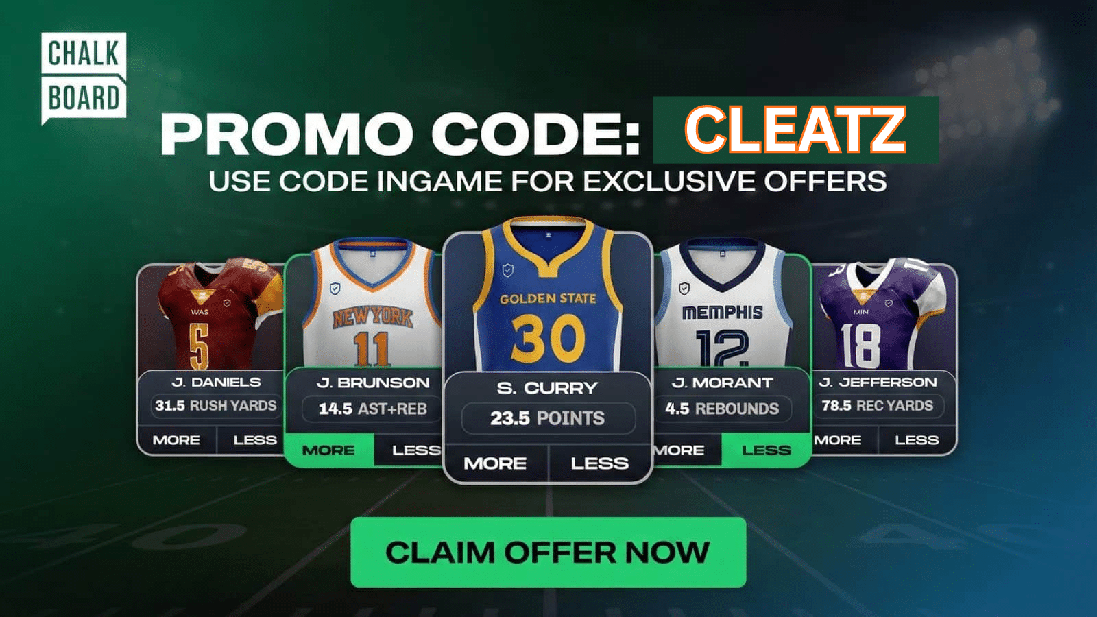 CLEATZ Chalkboard promo code