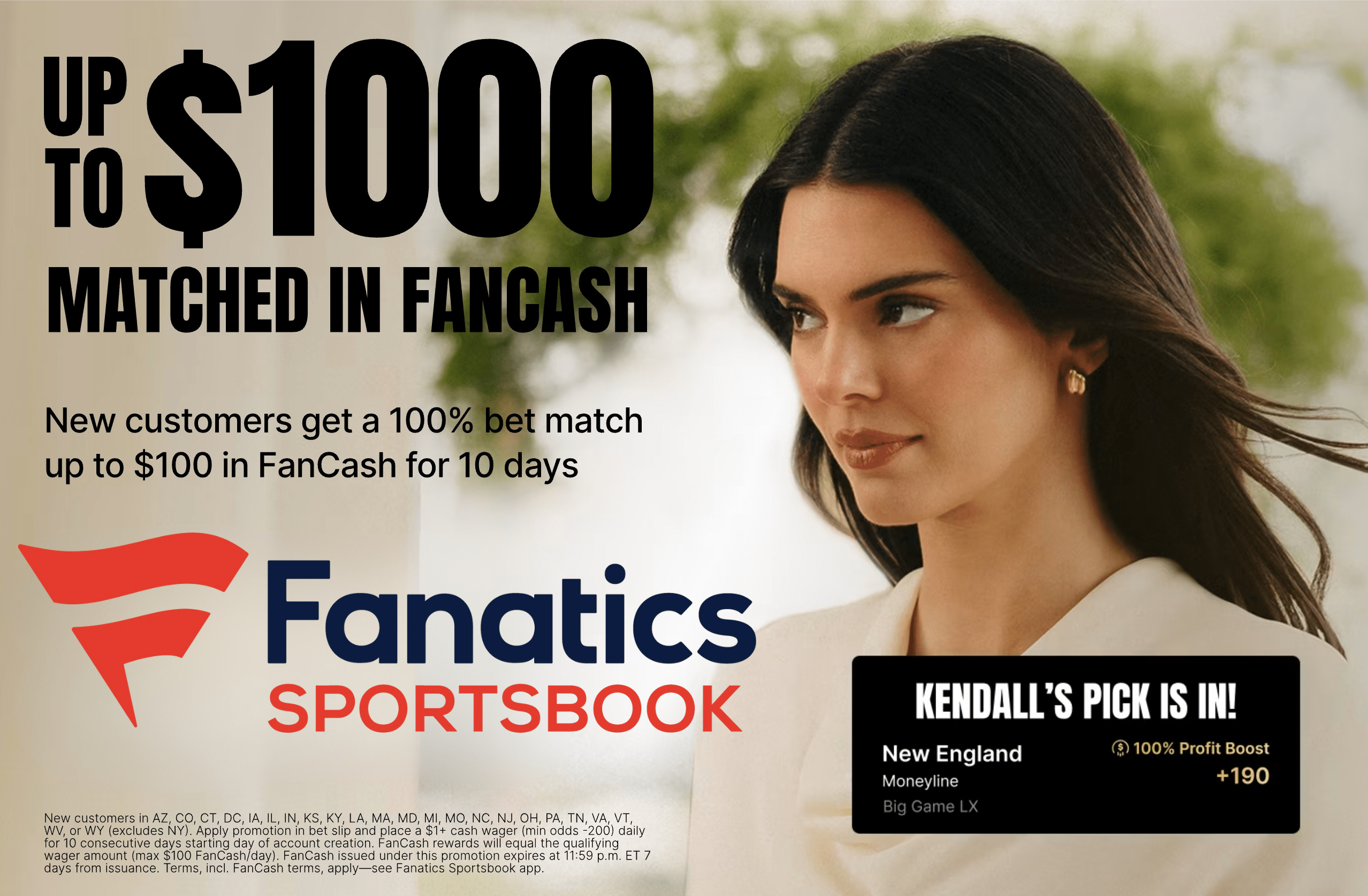 Fanatics Sportsbook best super bowl offer