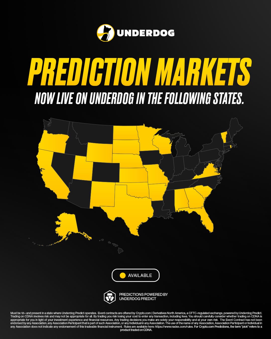 Underdog Predict Legal States