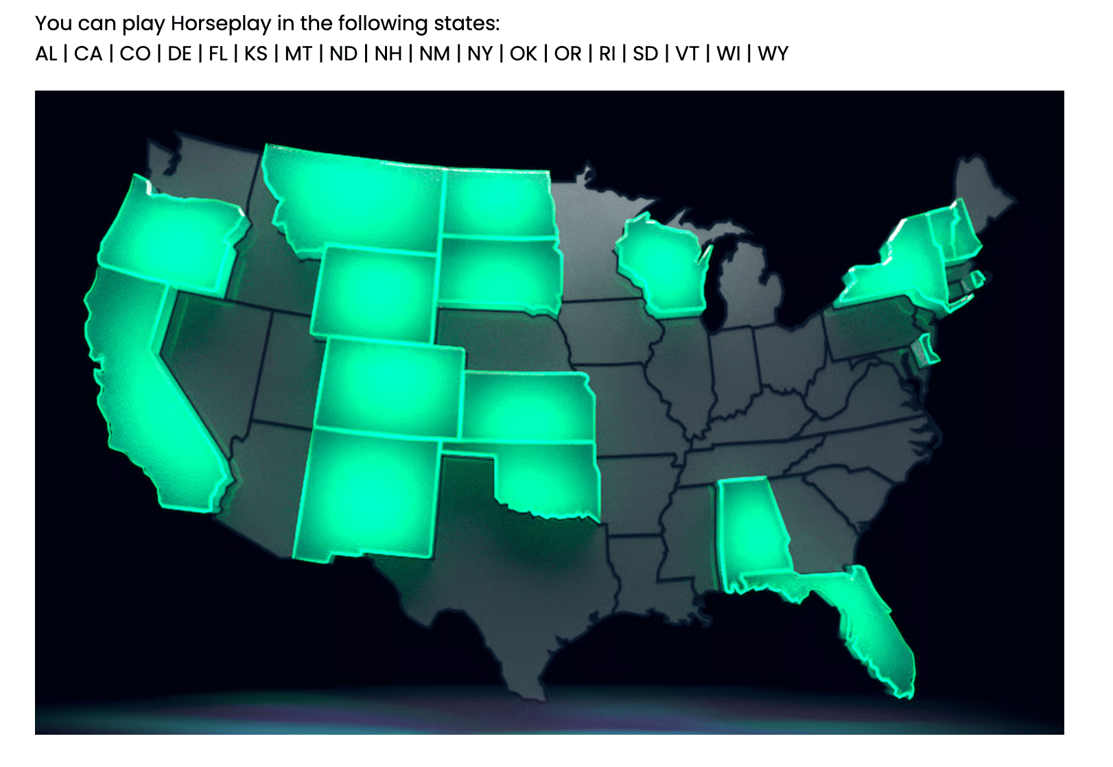 horseplay legal states